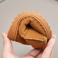 Botas De Nieve Para Niños Estilo Conciso De Peluche Sólido Color Unisex Botas Cortas Invierno Antideslizantes Tallas 23-36 - details 7