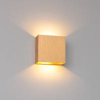 Lámparas De Pared Modernas Cuadradas Para Interior Luz Para Dormitorio Y Sala De Estar Lámparas De Aluminio Dorado/Café Iluminación Fixa - details 4