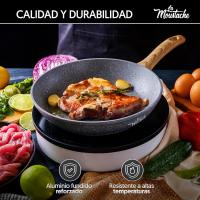 -Juego de 3 Sartenes de 20/24/28 cm, Aluminio Fundido con Vestido Antiadherente para Todo Type de Cocinas, Incluido Inducción, Sin PFOA, Mangos Antiquemadura (Quilmes) - details 1