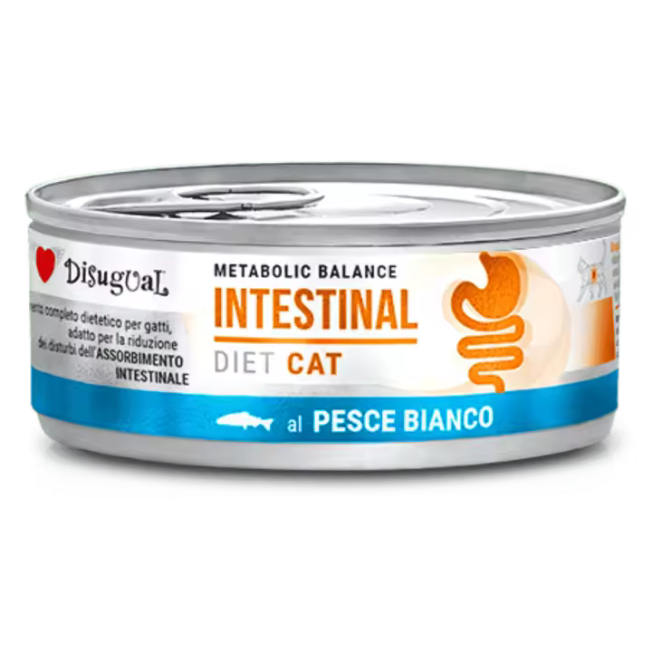 Disugual Diet Cat Húmedo Pescado Blanco – Alimento Intestinal para Gato 85gr - 1