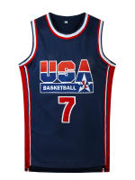 Camiseta De Baloncesto Para Hombres Transpirable Cuello Redondo Deportiva Sin Mangas Uniforme De Entrenamiento Para Niños Diseño Nueva Camiseta De Equipo Tops USA#7 - details 1