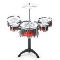 Batería De Jazz Dinámica Para Niños Juguetes Instrucciones De Percusión Occidental Instrumento Musical Para Principiantes Colores Rojo Azul Negro - details 1