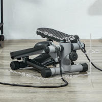 SPORTNOW Mini Stepper para Hacer Ejercicio en Casa Máquina de Escalada Compacta con Bandas de Resistencia Monitor LCD Pedales Antideslizantes Ajustables en Altura para Entrenamiento de Cuerpo Gris - details 2