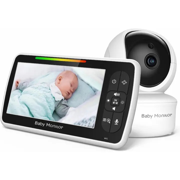 Cámara Vigilancia Baby with LCD Monitor de 5 pulgadas-Visión Nocturna - Zoom Control X2-Temperature-Audio Bidireccional () - 1