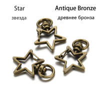 Lote De 10 Llaveros Mixtos De Colores Con Diseños De Luna Perro Gato Delfín Nube Corazón Para DIY Joyería Accesorios De Enlaces Metálicos De Aleación De Zinc - details 10