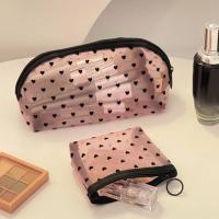 Bolsa De Cosméticos En Forma De Corazón Con Malla Portátil Pouch De Nylon Monedero Organizador De Auriculares Y Labial - details 5