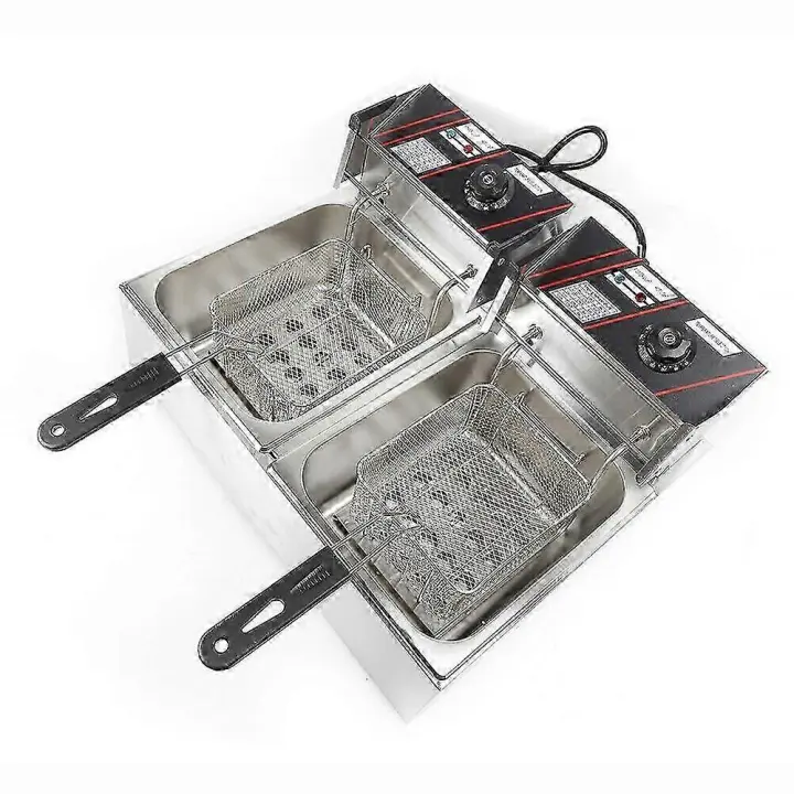 5000w Dual Tank Electric Fryer Stainless Steel Fryer - 1