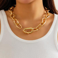 Collar Punk Lacteo Gordo Cadena Gruesa Para Mujer Collar De Encaje Sencillo Joyería Para Fiesta Accesorios De Cuello Para Niñas - details 3
