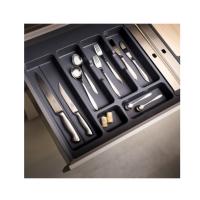 AZERO - Cubertero recortable para cajón de cocina color antracita, para ordenar cubiertos y utensilios de cocina material PVC profundidad de 473mm y altura de 45mm - details 3