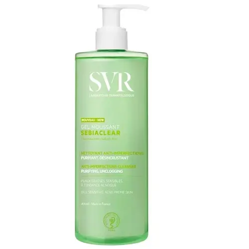 SVR Sebiaclear Gel Moussant 400 Ml - Limpiador Facial Sin Jabón para Piel Grasa y Mixta - 1