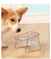 Tazón Doble Para Gatos Con Soporte Antideslizante Transparente Tazón De Agua Para Perros Y Gatos Alimentador De Animales - details 8