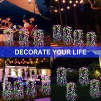 Luces De Árbol De Sauce Solar Para Exterior Con 200 LED 8 Modos De Iluminación IP65 Impermeables Para Jardín Terraza Camino Decoración Navideña - details 2