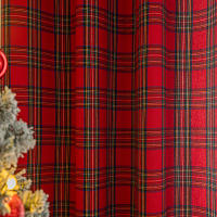 Cortinas De Navidad a Cuadros Térmicas Y Antipolvo Con Anillos Para Ventanas Cortina Negra Para Dormitorio Y Sala De Estar - details 7