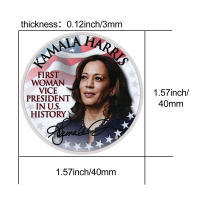 Moneda Commemorativa De Plata Para Kamala Harris Primera Vicepresidenta Y Mujer Medalla Coleccionable Regalo Con Diseño De Desafío Tamaño 40mm*3mm - details 4