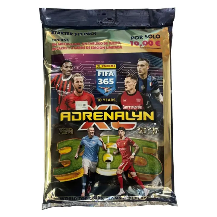 Megapack Archivador + 4 Sobres + 3 Cartas Especiales + Guia + Tablero Adrenalyn Fifa 365 2024-25 Panini - 1