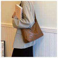 Bolso De Hombro Para Mujer De Cuero PU Vintage Estilo Maillard Casual Gran Capacidad Textura Moda Cruzado Bolso De Compa\u00f1ero - details 2