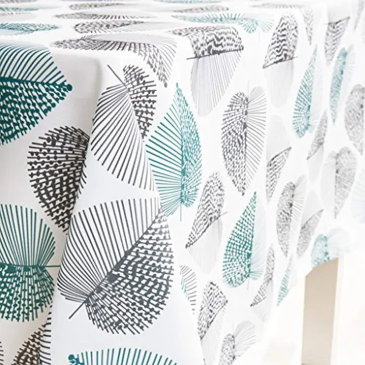 Mantel Cuadrada lavable de Tela Oxford impermeable, Mantel de Mesa de códodo cuidado, decoración de Mesa de Jardín, color menta, 140x180 cm - 1