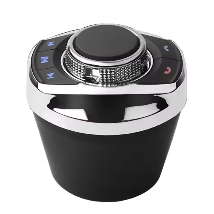 MEKEDE Control Remoto Universal Para Volante De Coche Con 8 Botones De Control Para Reproductor Multimedia Android Color Negro Y Plateado - 1
