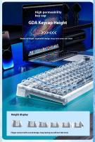 Teclado Mecánico Inalámbrico AULA F98PRO Transparente Bluetooth 2.4G RGB Retroiluminado Interchangeable Para Gaming Y Customización - details 9