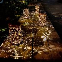 Lámpara Solar Exterior Colgante Con Elemento De Libélula Impermeable Decorativa Para Jardín Lámpara De Luces De Metal - details 9