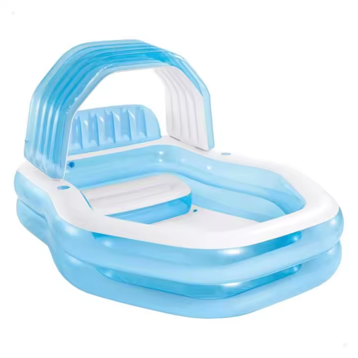 Piscina familiar con sillón, toldo, tapón desagüe y portabebidas 57186 INTEX - 1