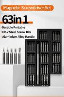 Juego De Destornilladores Magnéticos 63 En 1 Kit De Precisión Para Electrónica Computadoras Teléfonos Móviles Herramienta Multifuncional De Mantenimiento Con Mango - details 0