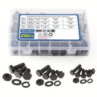 Kit De Juntas Y Tornillos Hexagonales Pequeños 232pcs M6 M8 M10 Acero De Aleación Grade 8.8 Negro Oxido Para Carpintería DIY - details 4