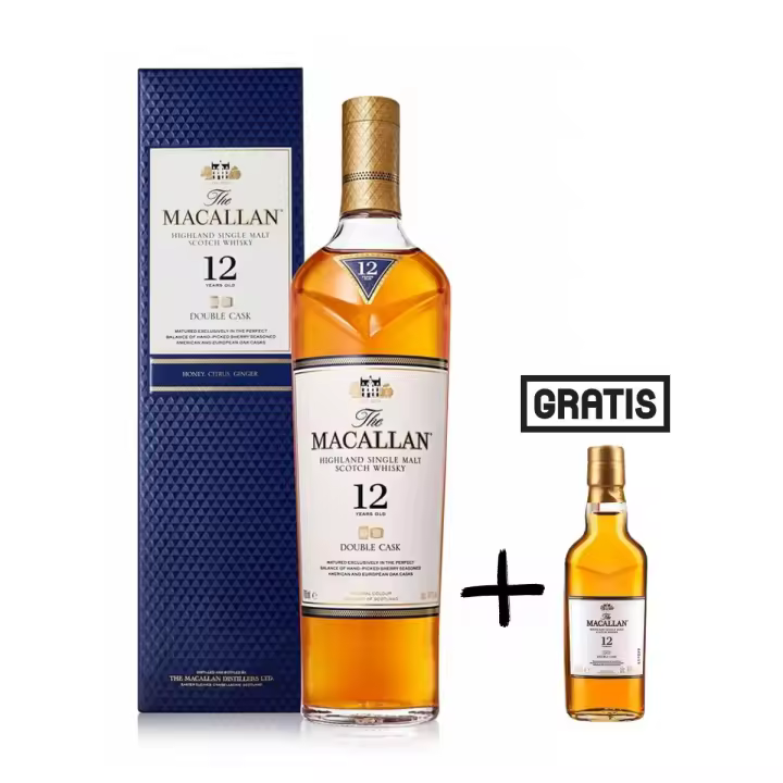 Whisky The Macallan Double Cask 12 Años + Miniatura de 5cl Gratis - 1
