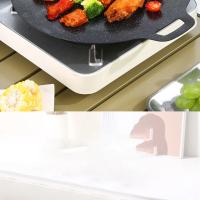 Sartén De Asado Redonda Aluminio No Adherente Para Barbacoa Y Frying Pánuelo De Sartén Para Grill Top Griddle Pan BBQ Al Aire Libre Placa De Barbacoa De Hierro Fundido - details 1