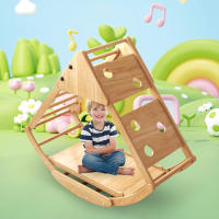 Escalera de Madera, Arco de Trepá, Juego de Trepá de Madera 8 en 1 multifuncionales-Con Tobogán, módulo de Trepá, barco balancín y Tienda de campaña - múltiples variaciones de formas para el juego Creative y el movimiento. - details 2