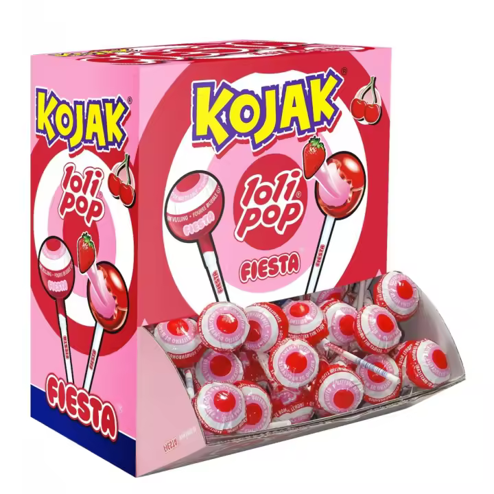 Fiesta Chupa Chups Kojak Lollipop 100 Unds Sin Gluten - Piruletas y Caramelos Duros - 1