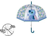 Stitch, Paraguas, Transparente, EVA, Forma de Campana, Niñas, Niños, Infantil, 45 cm. Kiglam - details 0