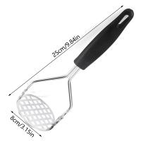 Prensa De Patatas Manual De Acero Inoxidable 430 Molinillo Para Patatas Y Ajo Gadgets De Cocina Herramienta Para Frutas Y Verduras - details 3