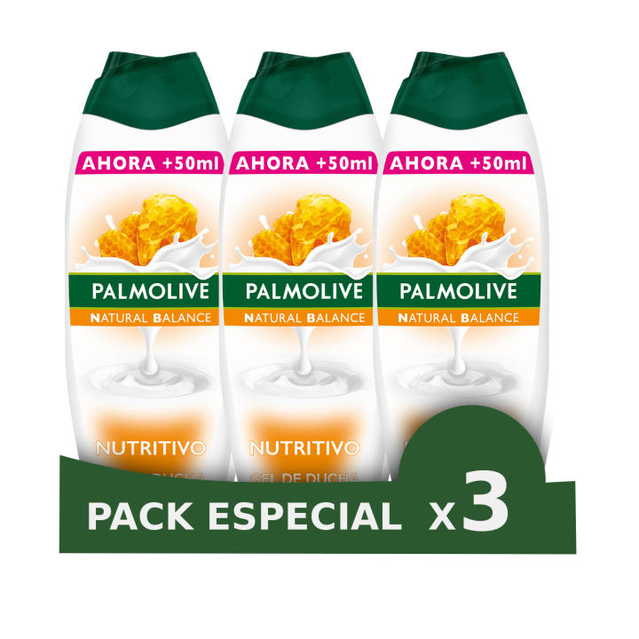 Gel de ducha o baño Palmolive Natural Balance Nutritivo con Leche y Miel 600ml