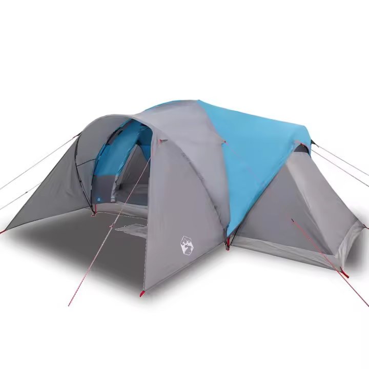 vidaXL Tienda de campaña familiar iglú 6 personas impermeable azul - 1