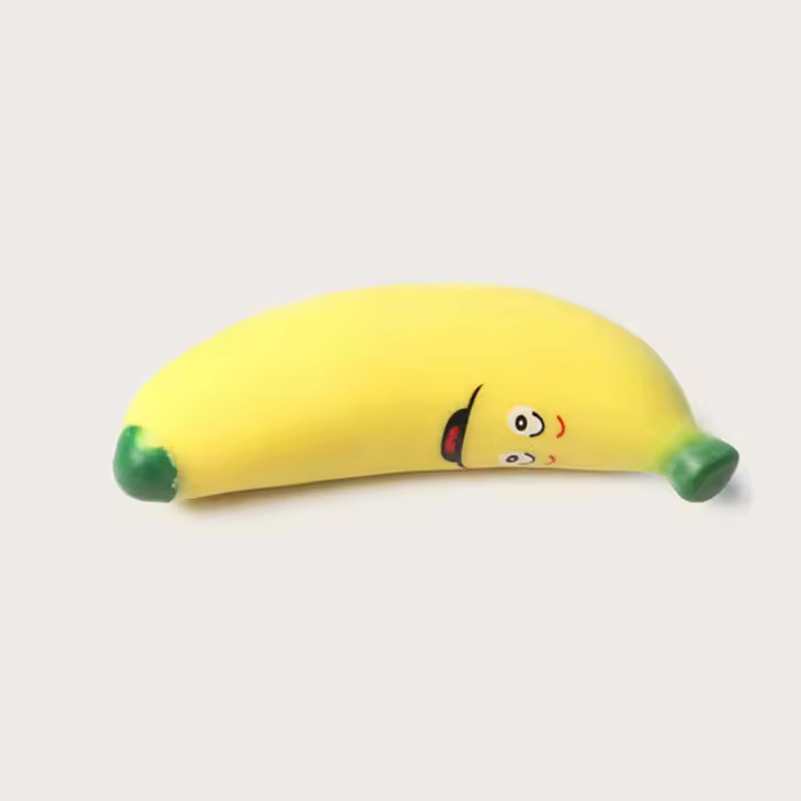 Juguete De Goma Suave Para Mascotas Bano De Plátano Alivio Del Estrés Juguete Interactivo Para Perros Material De Goma Origen China - 1