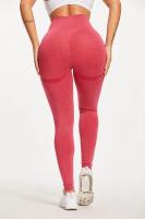 Leggings Sin Costuras De Color Rosa Lila Para Mujer Ropa Deportiva De Fitness Yoga Gimnasio Ajuste Curvo Contorno Elástico Con Cintura Suave - details 13