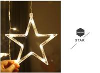 Curtain Lights LED 3.5m Faraón Estrella Navidad Exterior Para Ventana Boda Fiesta Interior Decoración Hogar Cadena De Luces 220V - details 6