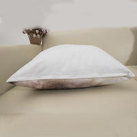 Funda De Cojín 3D Con Patrón De Orejas Grandes De Perro Pug Decoración Para El Hogar Y Dormitorio Funda De Sofá De Poliéster Suave Estilo Animal - details 3