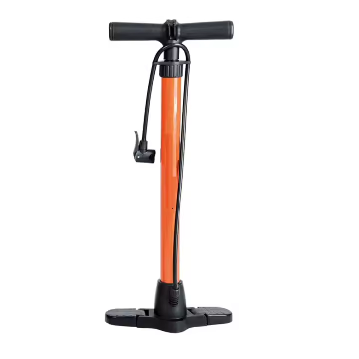 Mancha Bomba de Pie para Bicicleta 160PSI, Color Naranja - 1