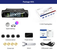 Sistema De Alarma De Presión De Neumáticos E-ACE Solar Con Monitor De Temperatura Y Presión Para Coche Seguridad Automática - details 23
