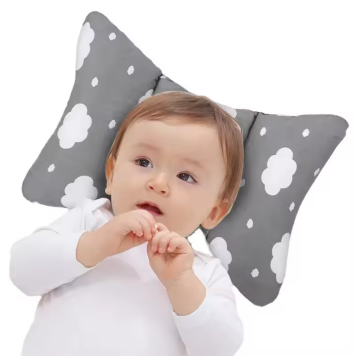 Almohada De Soporte Para Bebé Cojín De Asiento De Carrito Protección Del Cuello Y Absorción De Choques Para Niños De 1 a 3 Años Material Poliéster/Celulosa Relleno De Algodón Vacío - 1