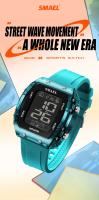 Reloj Deportivo SMAEL Para Mujer Con Correa De Silicona Impermeable Y Pantalla LED Digital Resistente Al Choque Y Con Luz Trasera - details 0