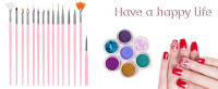 YIKOOLIN Set De 15 Pinceles Para Uñas Acrílicos UV Gel Pintura Arte De Uñas Herramientas De Dibujo Y Puntos Para Esmalte De Uñas Profesional - details 3