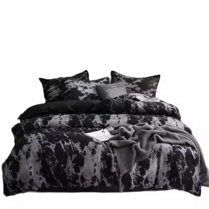 Set De Edredón Y Fundas Para Almohadas 3pcs Material Poliéster 100% Diseño Moderno Impreso Y Geométrico Para Cama Doble Reina/King - 1