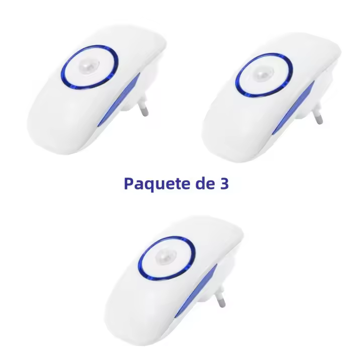 Luz Nocturna Con Sensor De Movimiento PIR 18 LED ZEYEILY 80-260V EU/US Plug Sensor De Luz Emergencia 3 Pack ABS LED - 1