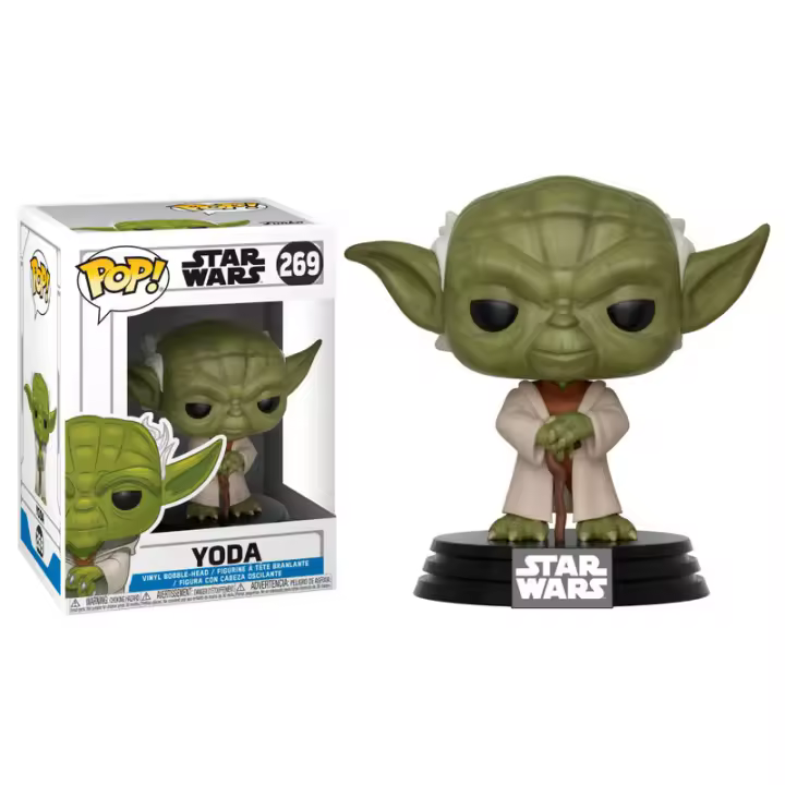 Figura Funko Pop Star Wars Clone Wars Yoda-Figura de Vinilo Coleccionable - Idea de Regalo- Mercancia Oficial - Juguetes para Niños y Adultos - Movies Fans - Muñeco para Coleccionistas y Exposición - 1