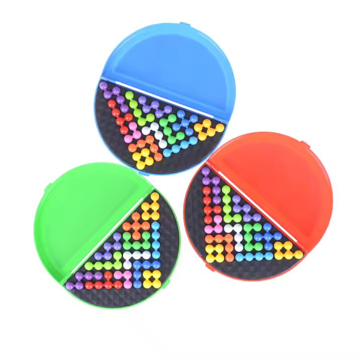 Juego De Puzzle 3D Clásico IQ Con Placa De Pirámide Y Perlas Educativo Montessori Para Niños Desarrollo Del Pensamiento Lógico Regalo De Juguete - 1
