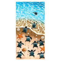 Toalla de playa absorbente de microfibra con estampado digital 3D de tortuga, gran oferta - details 10