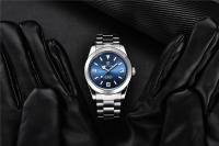 Reloj De Pulsera Mecánico Para Hombres BENYAR Marca De Lujo Acero Inoxidable Resistente Al Choque Con Marcadores Arábigos Y Calendario Completo - details 7